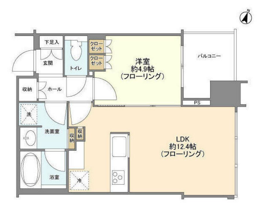 大崎ウエストシティタワーズ　E11F号室　間取り