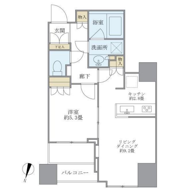 大崎ウエストシティタワーズ　714号室　間取り