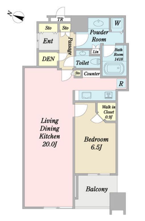 大崎ウエストシティタワーズ　W3713号室　間取り