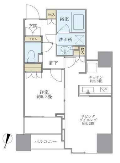 大崎ウエストシティタワーズ ウエスト　614号室　間取り