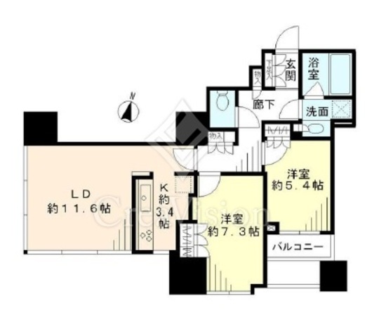 大崎ウエストシティタワーズ ウエスト　1701号室　間取り
