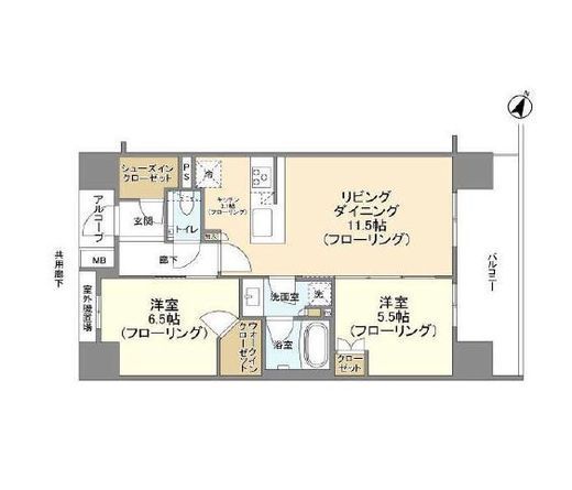 ジオ新宿若松町　1107号室　間取り