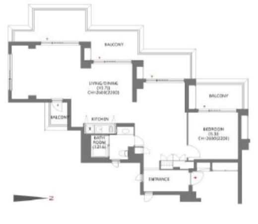アークヒルズエグゼクティブタワー　S901号室　間取り