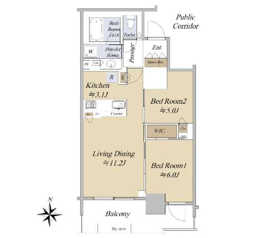 品川イーストシティタワー　1010号室　間取り
