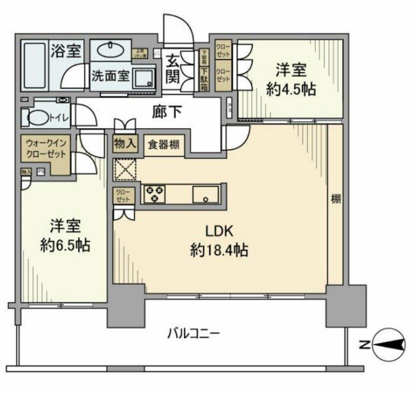 品川イーストシティタワー　2004号室　間取り