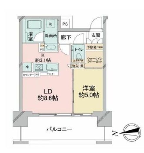 品川イーストシティタワー　3F3号室　間取り