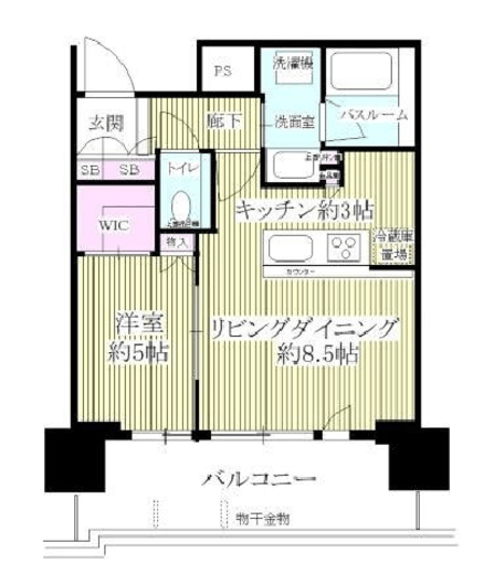品川イーストシティタワー　716号室　間取り