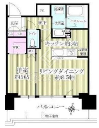 品川イーストシティタワー　412号室　間取り