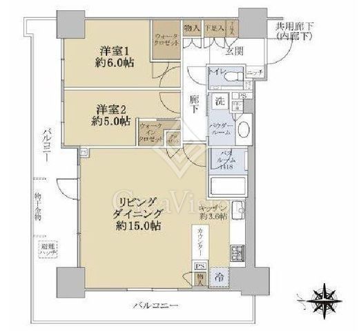 品川イーストシティタワー　25F1号室　間取り