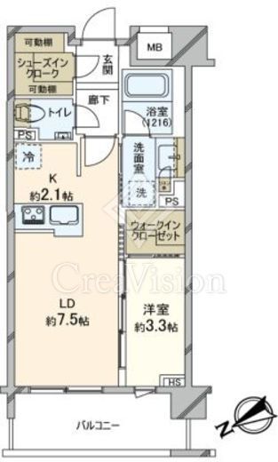 リビオレゾン渋谷笹塚　303号室　間取り