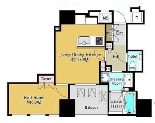 ザ・千代田麹町タワー　8F1号室　間取り