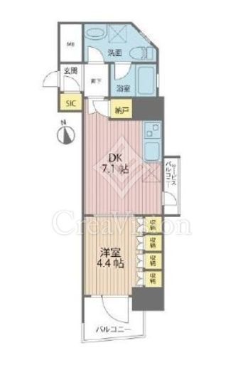 リビオ神楽坂　504号室　間取り