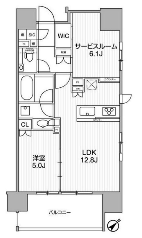 ディームス渋谷本町　307号室　間取り