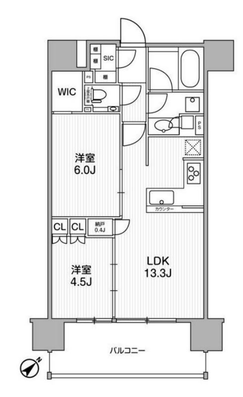 ディームス渋谷本町　805号室　間取り