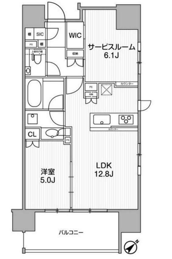 ディームス渋谷本町　1007号室　間取り