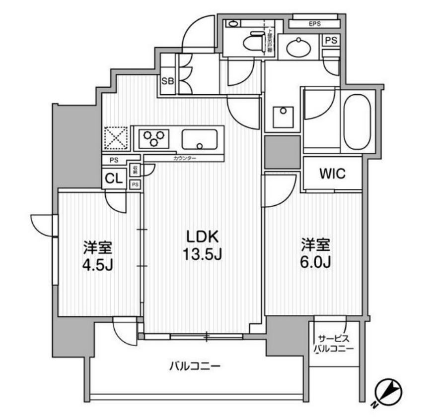ディームス渋谷本町　1201号室　間取り