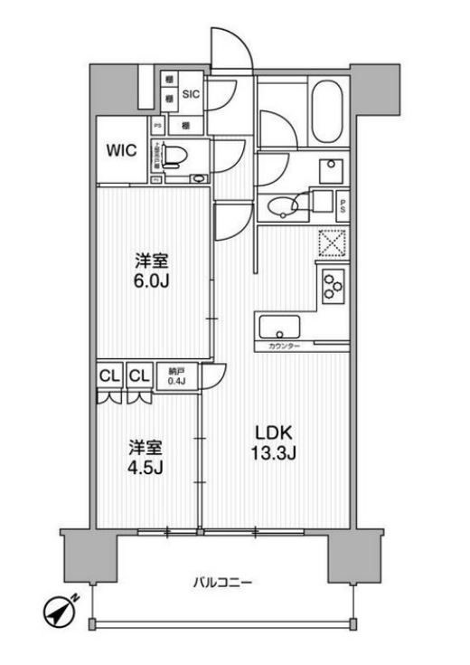 ディームス渋谷本町　203号室　間取り