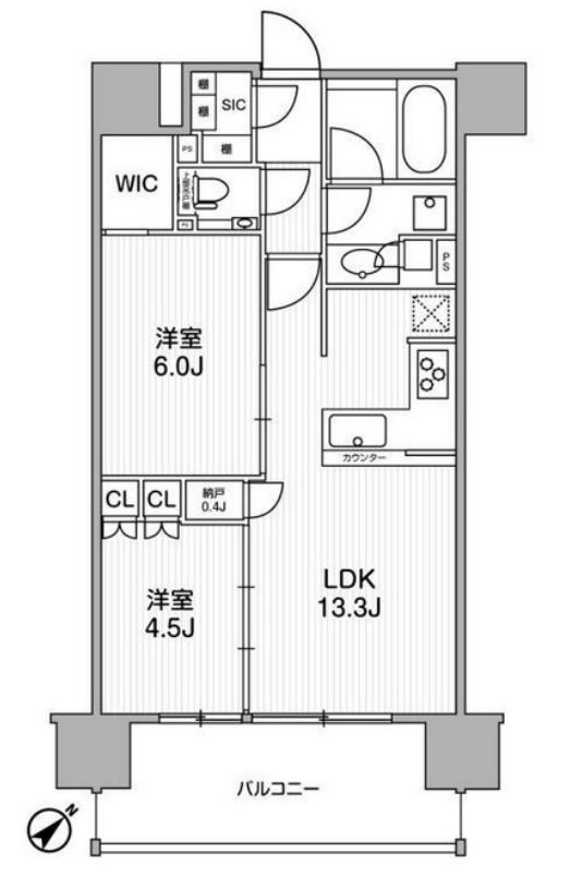 ディームス渋谷本町　307号室　間取り