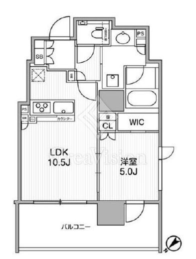 ディームス渋谷本町　1002号室　間取り