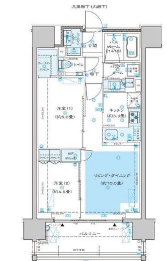 ディームス渋谷本町　1406号室　間取り