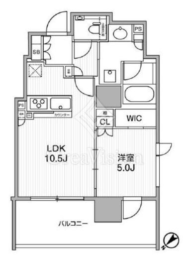 ディームス渋谷本町　402号室　間取り