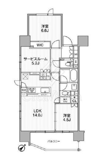 ディームス渋谷本町　803号室　間取り