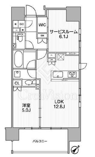 ディームス渋谷本町　907号室　間取り