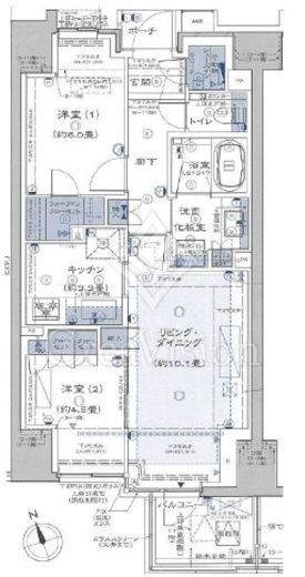 プラウド銀座東レジデンス　5F5号室　間取り