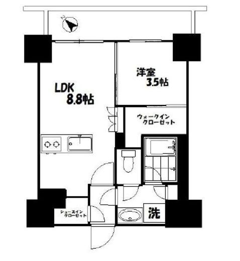 ピアース赤坂　410号室　間取り