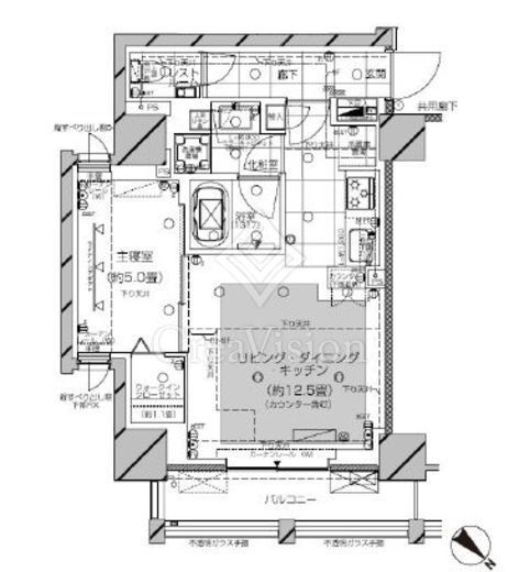 ピアース赤坂　206号室　間取り