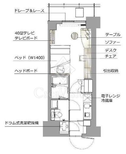 レックスガーデン神楽坂北町　602号室　間取り