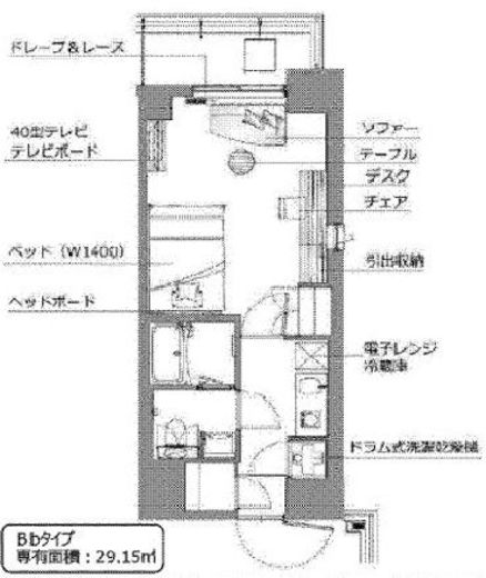レックスガーデン神楽坂北町　702号室　間取り
