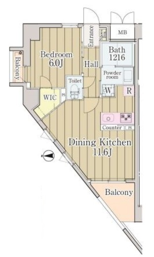 グランクリュ新宿御苑　801号室　間取り