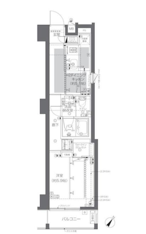 ZOOM渋谷神山町　207号室　間取り