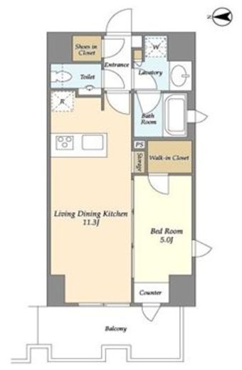 リバーレ麻布十番　602号室　間取り