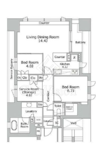 グランスイート千代田麹町　702号室　間取り