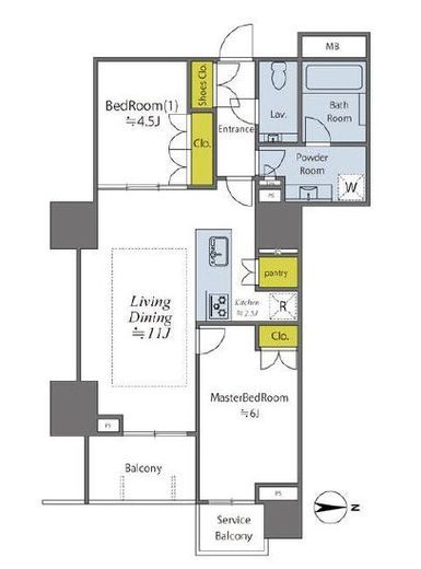 プレミスト代々木公園パークフロント　302号室　間取り