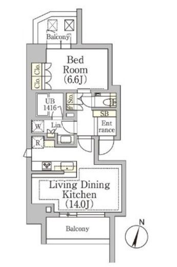 プライムガーデン西麻布　301号室　間取り