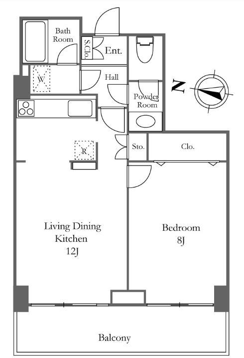 リバーシティ21イーストタワーズ8棟　1406号室　間取り