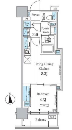 パークアクシス学芸大学レジデンス　307号室　間取り