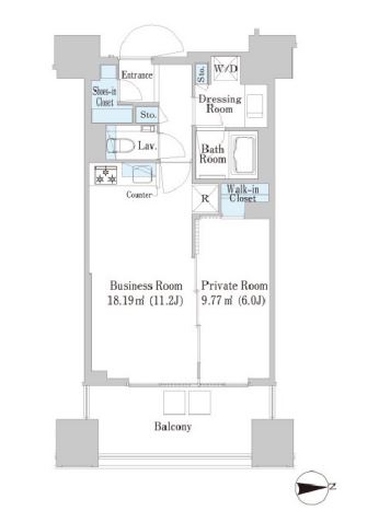 シティタワー銀座東　325号室　間取り