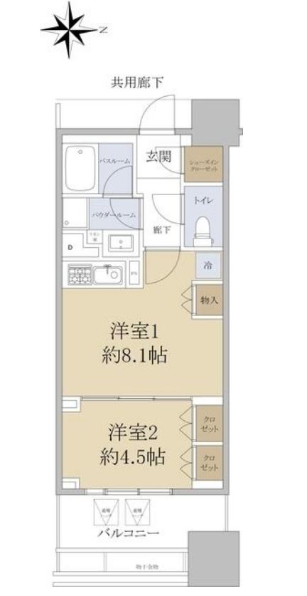 シティタワー銀座東　4F号室　間取り
