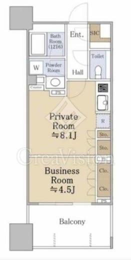 シティタワー銀座東　9F3号室　間取り