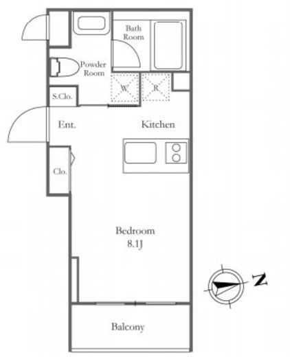カーサスプレンディッド麻布十番　304号室　間取り