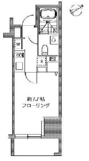カーサスプレンディッド麻布十番　803号室　間取り