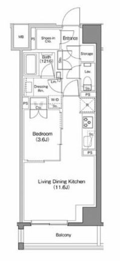 ザ・パークハビオ日本橋馬喰町　409号室　間取り