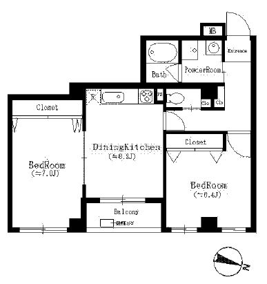ヒルズ白金　204号室　間取り
