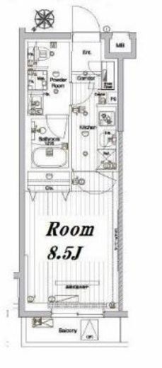 メイクスデザイン参宮橋　204号室　間取り