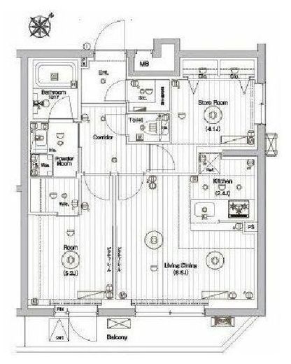 メイクスデザイン参宮橋　206号室　間取り