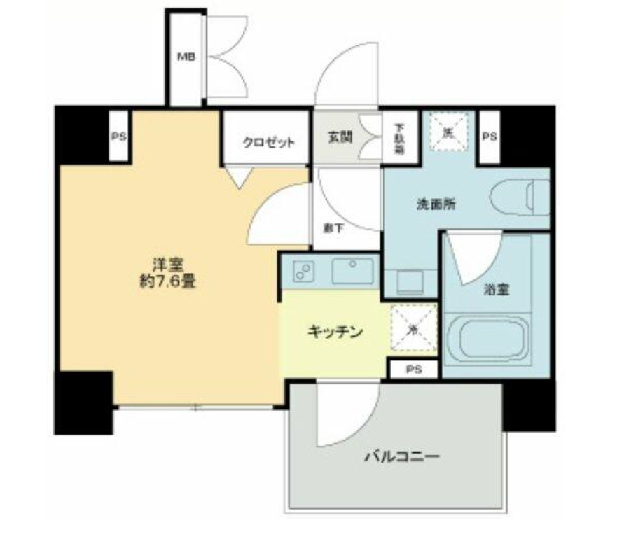 KDA品川大崎　5F号室　間取り